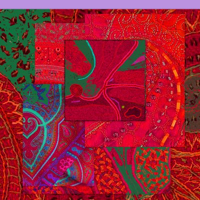 COLLAGE OF COLOR, 2018 (blandteknik) av linda arthurs