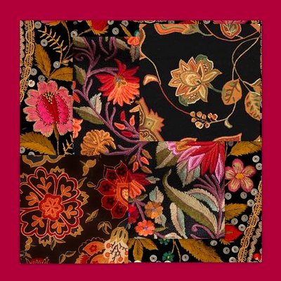 FLORAL COLLAGE, 2018 (blandteknik) av linda arthurs