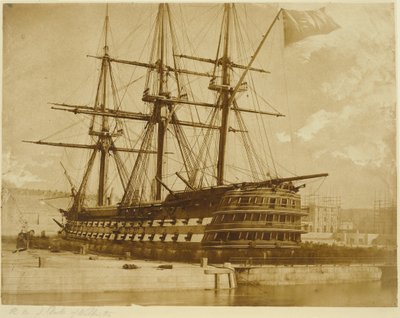 H.M.S. Duke of Wellington i Keyham, England. av Linnaeus Tripe