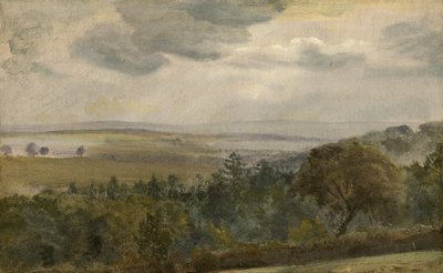 Vidsträckt landskap med moln, c.1850 av Lionel Constable