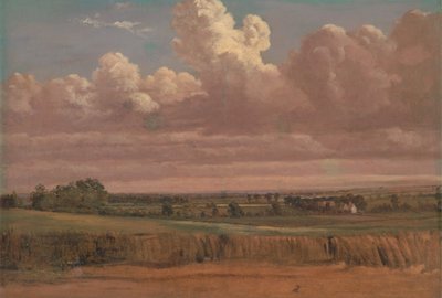Landskap med Wheatfield, ca. 1850-talet. av Lionel Constable