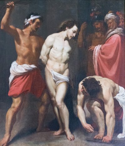 Flagellation of Christ, Leonello Spada (olja på duk) av Lionello Spada