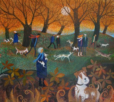 Hide and Seek, 2015, (akrylbläck på papper) av Lisa Graa Jensen