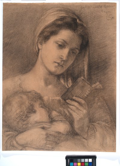 Helena och Rodman, ca 1890 (grafit på papper) av Lisa Ramona Stillman