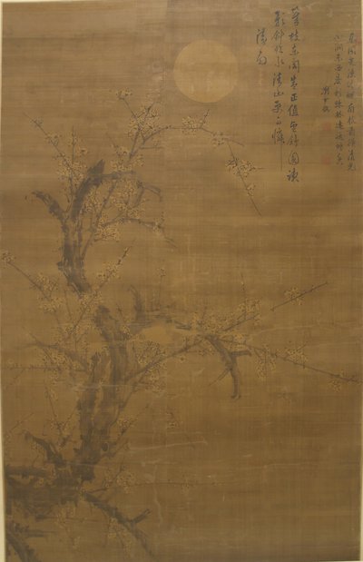 Blommande plommon i månsken och snö, 1500-talet. av Liu Shiru