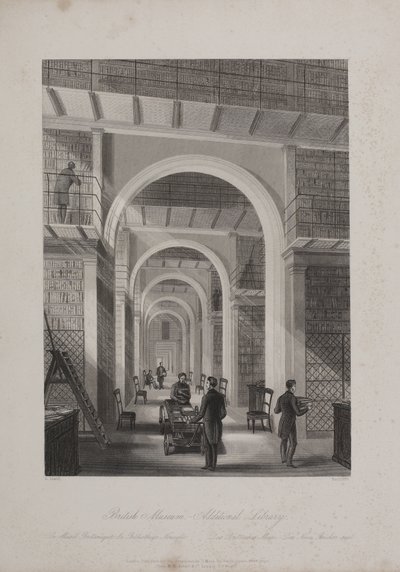 British Museum, Holborn, ca 1850 (gravyr) av Llewellyn (after) Jewitt