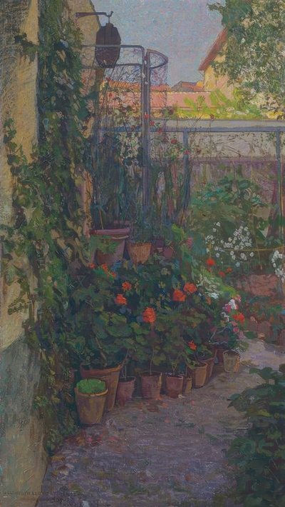 Triptyken eller trädgården i blom av Llewelyn Lloyd