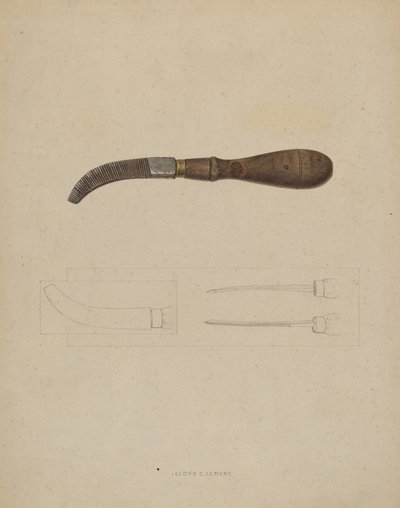 Träpärmfil, ca. 1937. av Lloyd Charles Lemcke