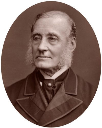 Sir Rutherford Alcock, brittisk diplomat och president för Royal Geographical Society, 1877. av Lock and Whitfield