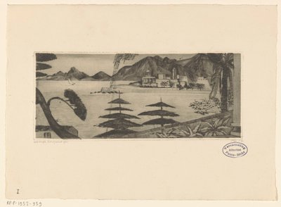 Ajaccio (originaltitel) av Lodewijk Schelfhout (signed by artist)