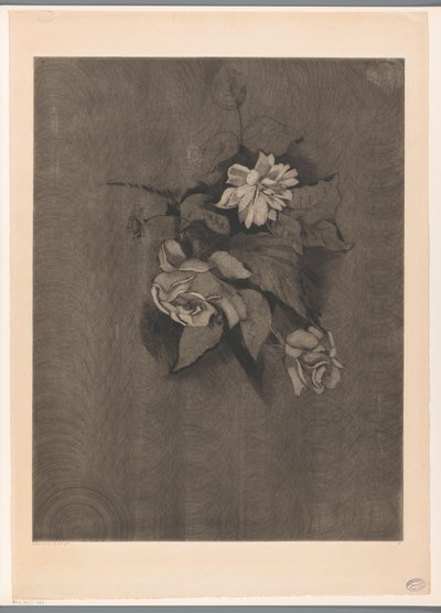 Blomsterarrangemang med rosor Les Roses (originaltitel) av Lodewijk Schelfhout (signed by artist)