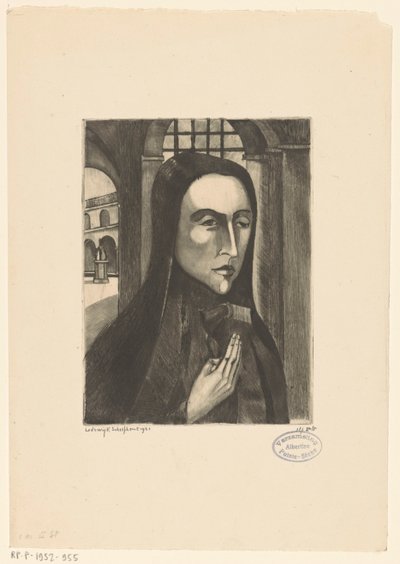 Korsikansk kvinna Femme Corse (originaltitel) av Lodewijk Schelfhout (signed by artist)