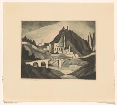 Corte I (originaltitel) av Lodewijk Schelfhout (signed by artist)