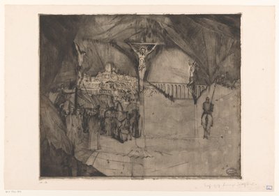 Golgata I (originaltitel) av Lodewijk Schelfhout (signed by artist)