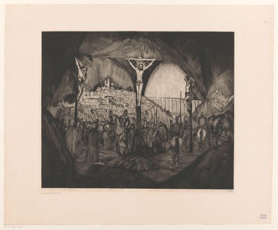 Golgata I (originaltitel) av Lodewijk Schelfhout (signed by artist)