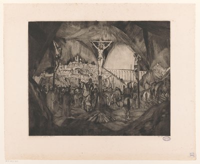 Golgata I (originaltitel på objekt) av Lodewijk Schelfhout (signed by artist)