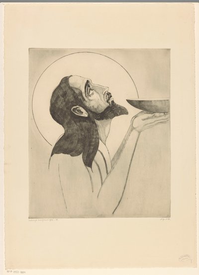 Johannes de Doper Johannes Döparen (originaltitel) av Lodewijk Schelfhout (signed by artist)
