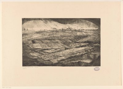 Landskap med fält Paysage (originaltitel på objekt) av Lodewijk Schelfhout (signed by artist)