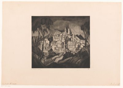 Les Angles II (originaltitel) av Lodewijk Schelfhout (signed by artist)