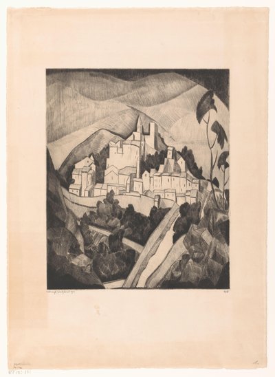 Les Angles I (originaltitel) av Lodewijk Schelfhout (signed by artist)