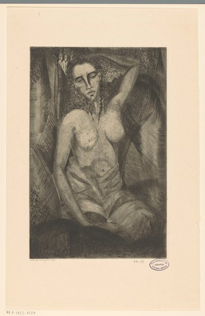 Sittande kvinna Femme Assise (originaltitel) av Lodewijk Schelfhout (signed by artist)