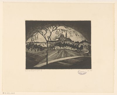 Solnedgång Coucher de soleil (originaltitel på objektet) av Lodewijk Schelfhout (signed by artist)
