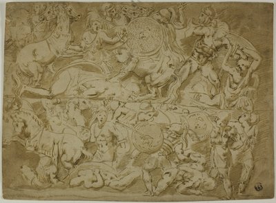 Slaget om amasonerna av Lodovico Carracci