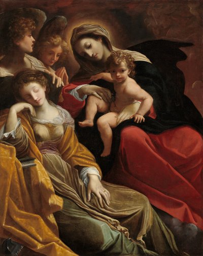 Drömmen om den heliga Katarina av Alexandria, ca. 1593. av Lodovico Carracci