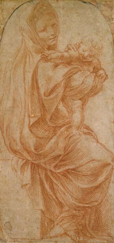 Jungfrun och barnet, 1575-1619 av Lodovico Carracci