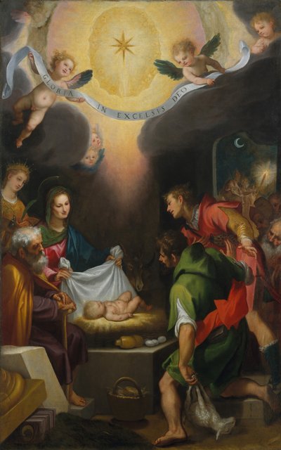 Herdarnas tillbedjan med den heliga Katarina av Alexandria, 1599. av Lodovico Cigoli
