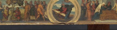 Moses och lagens tavlor, det vissna fikonträdets förbannelse och änkans kvalster av Lodovico Mazzolino