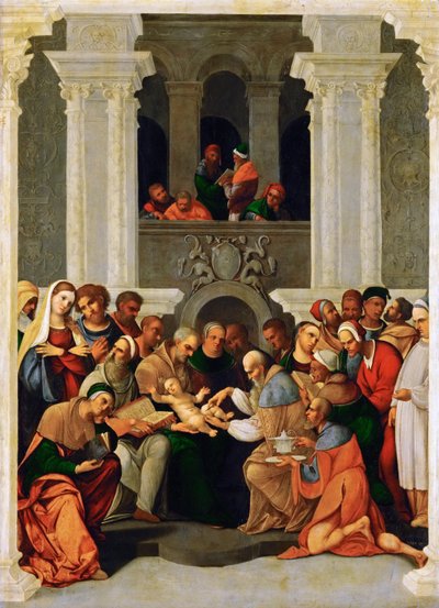 Renässans: La circoncision du Christ - Die Beschneidung Christi par Mazzolino, Ludovico (1480-1528) av Lodovico Mazzolino