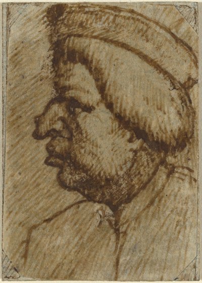 Profil av en man av Lombard 16th Century