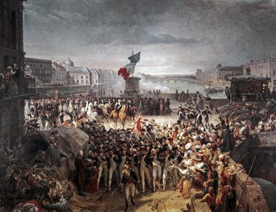 Paris nationalgarde ansluter sig till armén. september 1792 av Léon Cogniet
