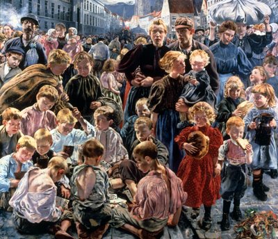 Arbetarens tidsålder, 1896 av Léon Frédéric
