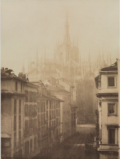 Katedral från Corso Francesco, Milano av Léon Gérard