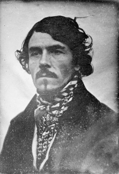 Heltäckande porträtt av Eugène Delacroix, huvud och axlar, 1842 (daguerreotypi) av Léon Riesener