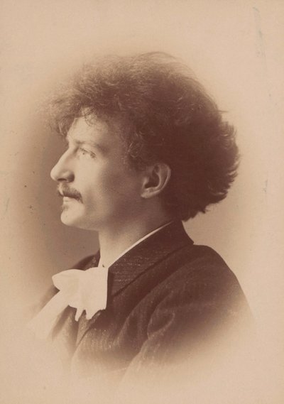 Porträtt av kompositören Ignacy Jan Paderewski 1860-1941, 1890. av London . Photo studio Elliott and