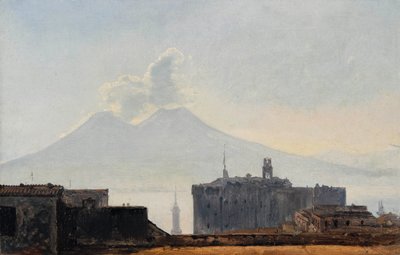 Vy över Neapel med Vesuvius av Léopold Robert