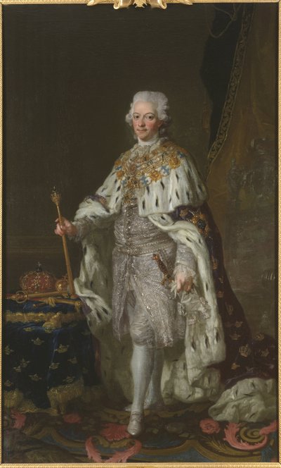 Gustav III av Sverige - Porträtt av kung Gustav III av Sverige av Lorens the Younger Pasch