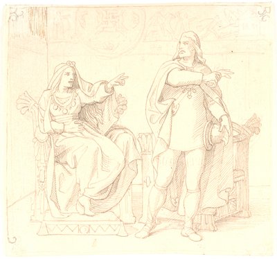 Olaf Tryggvesen och Sigrid Storraade av Lorenz Frølich