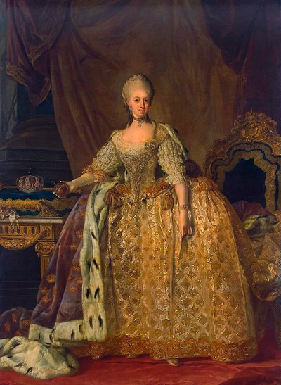Porträtt av Sophia Magdalen av Brandenburg-Kulmbach