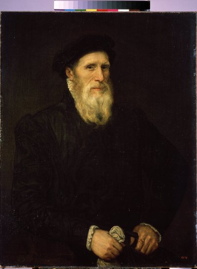 ""Porträtt av en gammal man"" (Porträtt av en gammal man) Målning tillskriven Lorenzo Lotto (1480-1556) omkring 1550 Mått 93x72 cm Sankt Petersburgs Eremitagemuseum av Lorenzo (attr. to) Lotto