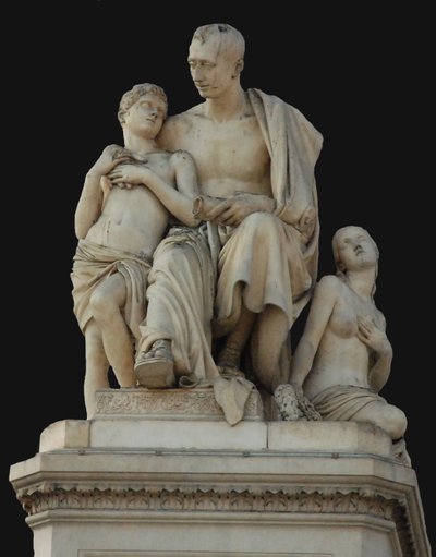 Monument till greve Nikolai Nikitich Demidov vid Piazza Demidoff i Florens, 1830-1850 av Lorenzo Bartolini