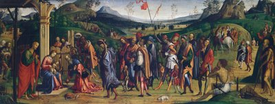 Tillbedjan av Magi av Lorenzo Costa