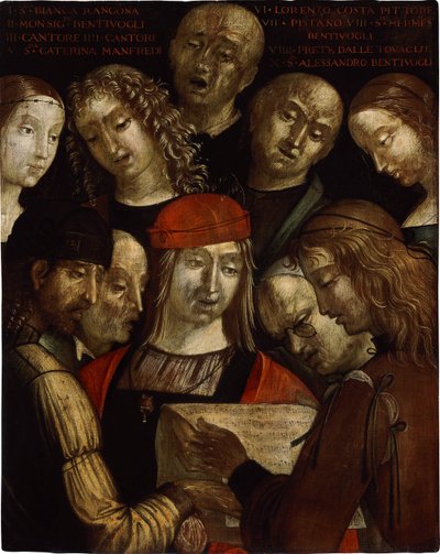 Familjen Bentivoglio av Lorenzo Costa