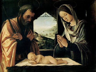 Födelsen, ca 1490 av Lorenzo Costa