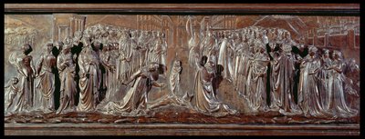 The Shrine of St. Zenobius, detalj av reliefen, c.1432-42 bronsdetalj av 97641 av Lorenzo Ghiberti