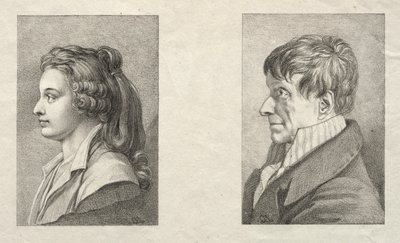 Profil Porträtt av en kvinna och en man av Lorenzo II Quaglio
