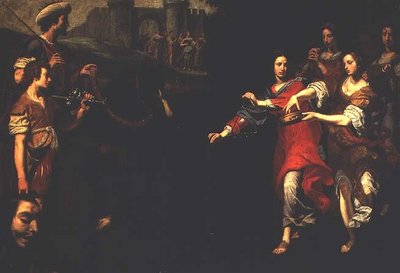 Davids triumf (olja på duk) av Lorenzo Lippi